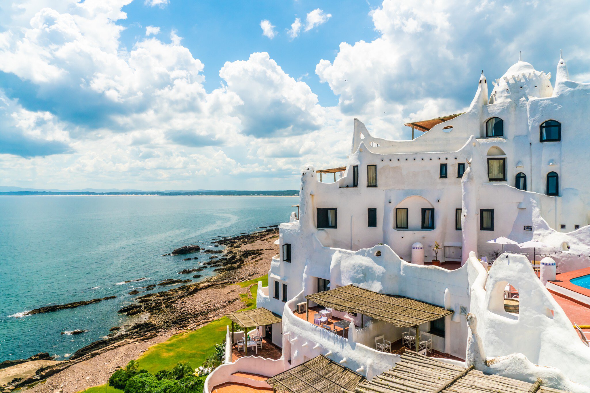 View from the famous Casapueblo, the Whitewashed cement and stucco buildings near the town of Punta Del Este, Uruguay, January 28th 2019; Shutterstock ID 1434830375;