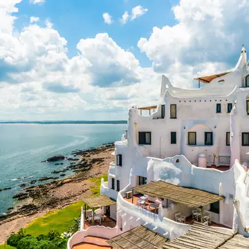 View from the famous Casapueblo, the Whitewashed cement and stucco buildings near the town of Punta Del Este, Uruguay, January 28th 2019; Shutterstock ID 1434830375;