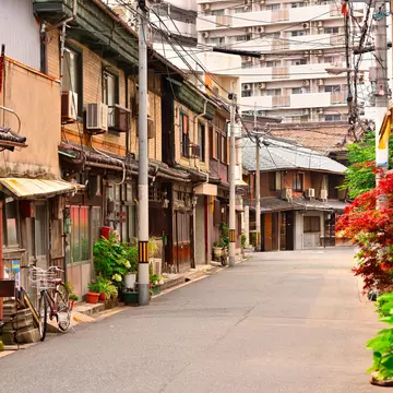 A street in the Nakazakicho neighborhood in Osaka. 