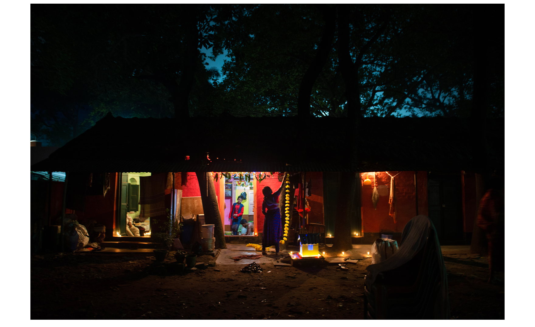 House being decorated during Diwali
