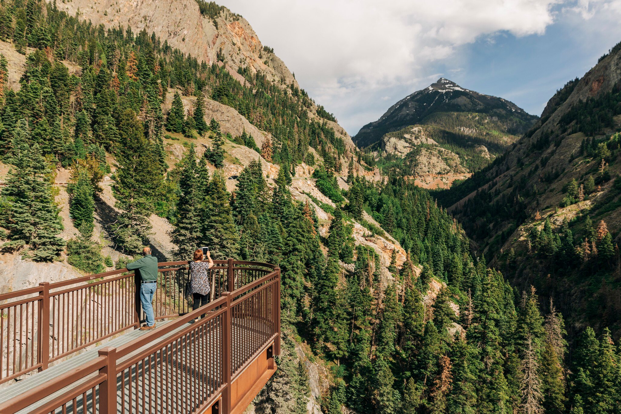 View across forest from a lookout along the Million Dollar Highway.