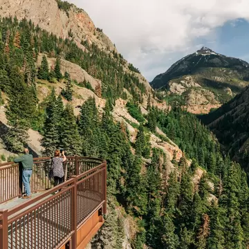 View across forest from a lookout along the Million Dollar Highway.