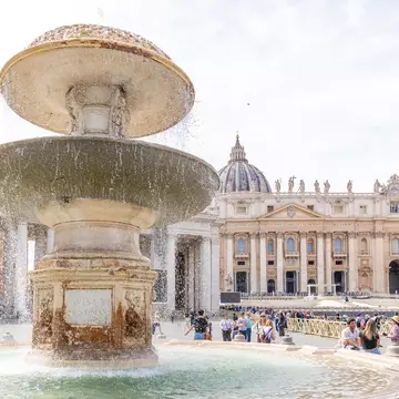 The dome of St Peter's Basilica in the Vatican, Rome. Jose Luis Vega/Shutterstock