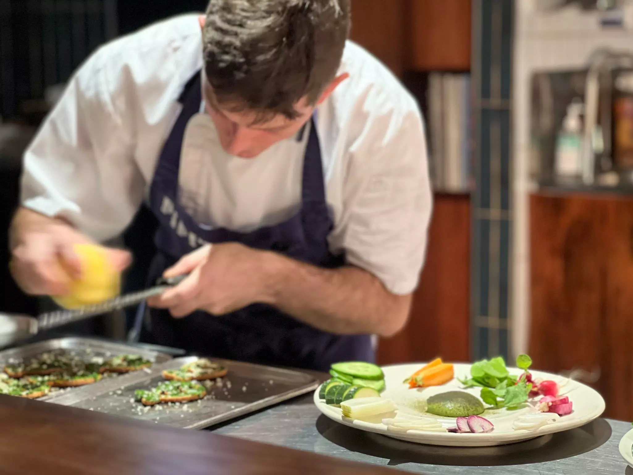 A chef prepares meals at the award-winning Pipit restaurant in Pottsville, NSW. Jessica Lockhart/Lonely Planet