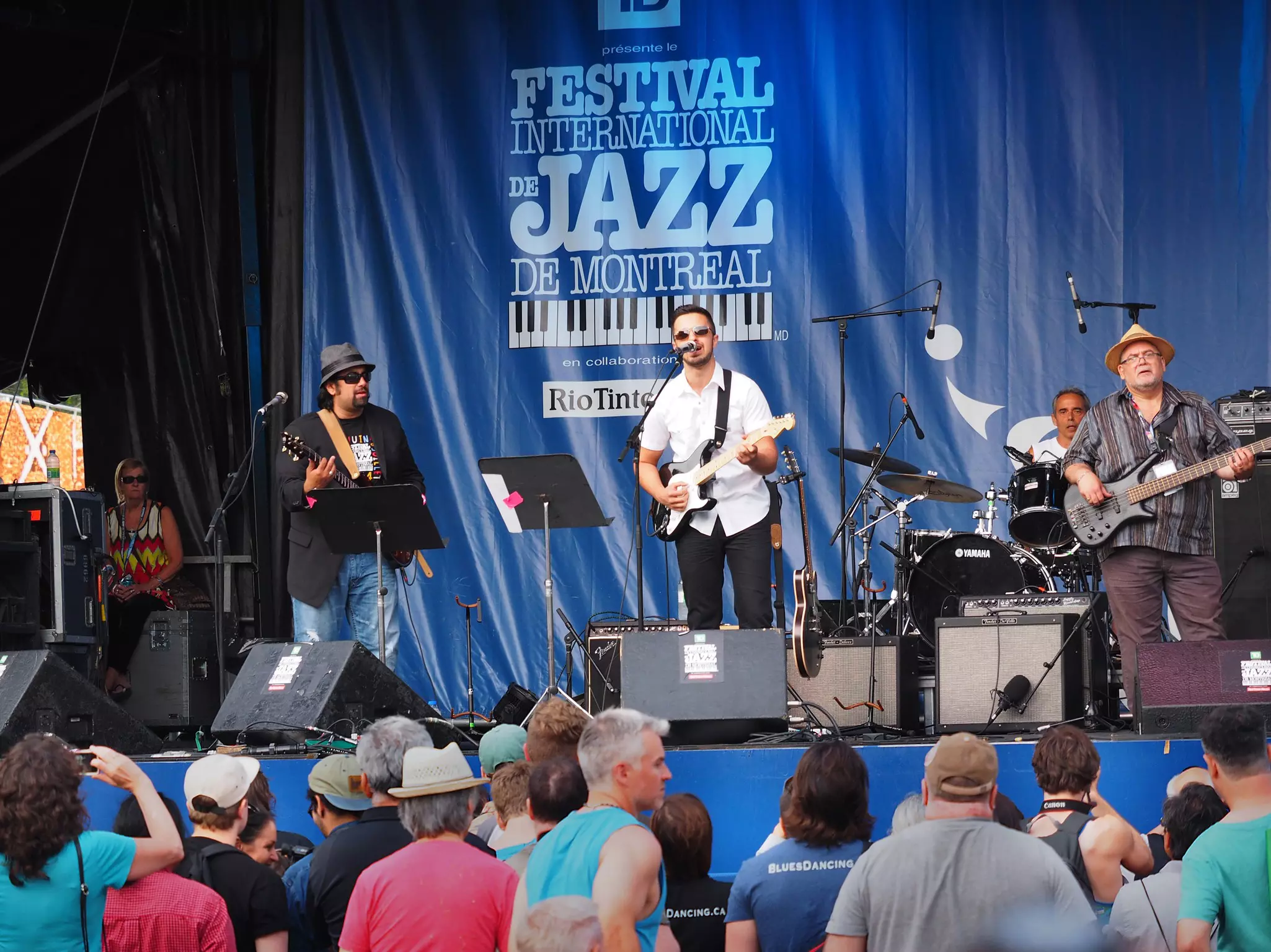 A band takes to the stage for the Montréal Jazz Festival in Montréal, Canada.
