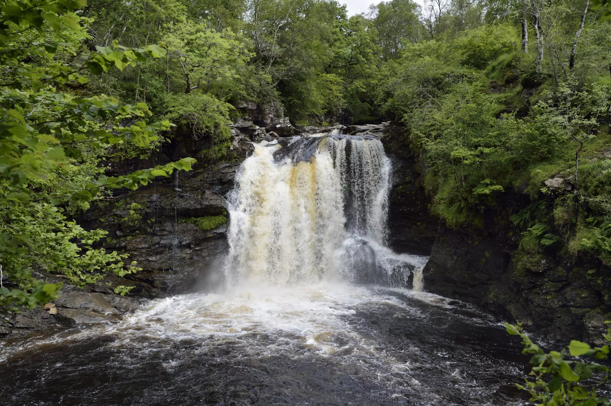 The Falls of Falloch in the Loch Lomond and Trossachs National Park, Scotland.