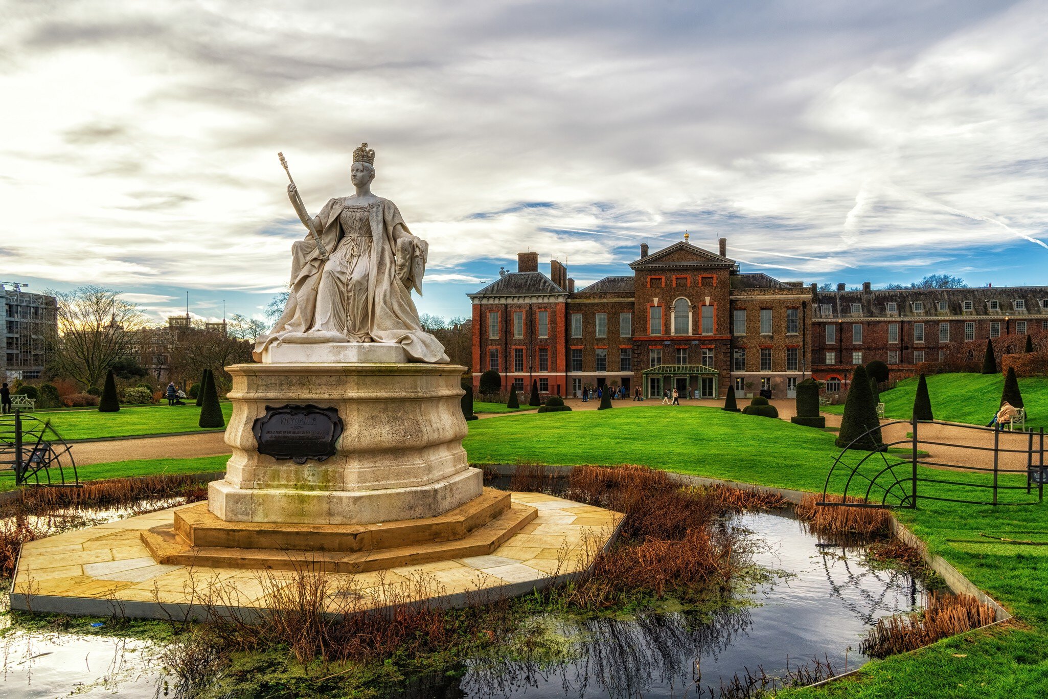 Kensington Palace and Gardens on a sunny day in London, UK.