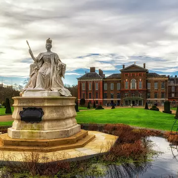 Kensington Palace and Gardens on a sunny day in London, UK.