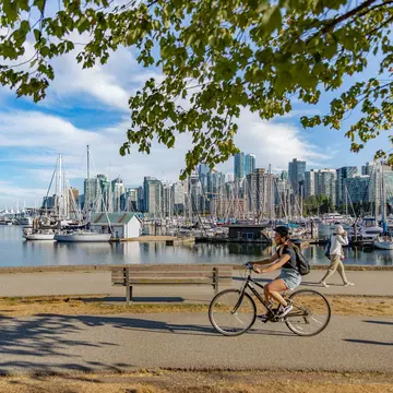 Cyclist in Vancouver