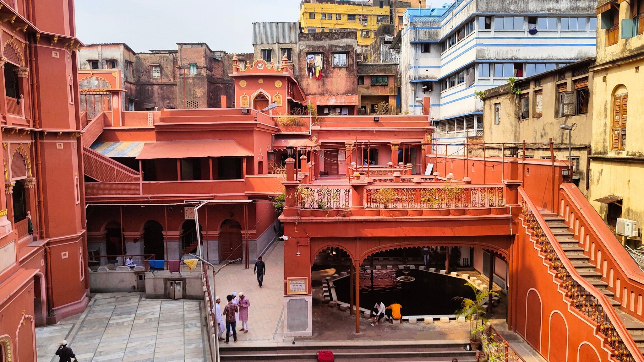 View of Nakhoda Mosque, an ancient architect of Islamic history in Kolkata, calcutta, West Bengal, India. 