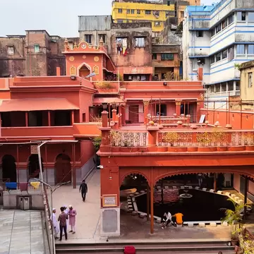 View of Nakhoda Mosque, an ancient architect of Islamic history in Kolkata, calcutta, West Bengal, India. 
