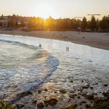 Sunset at Coogee Beach in Sydney, Australia. 