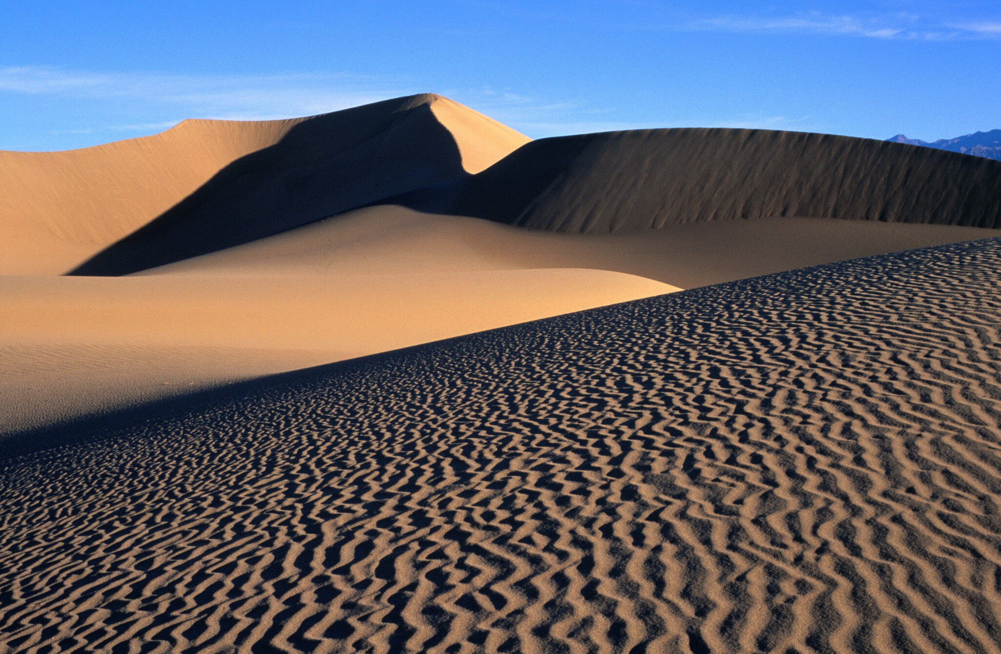 Ripples in sand at Mesquite Sand Dunes.