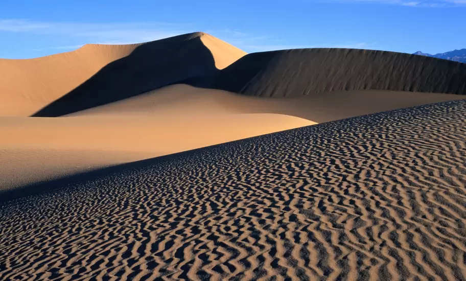 Ripples in sand at Mesquite Sand Dunes.