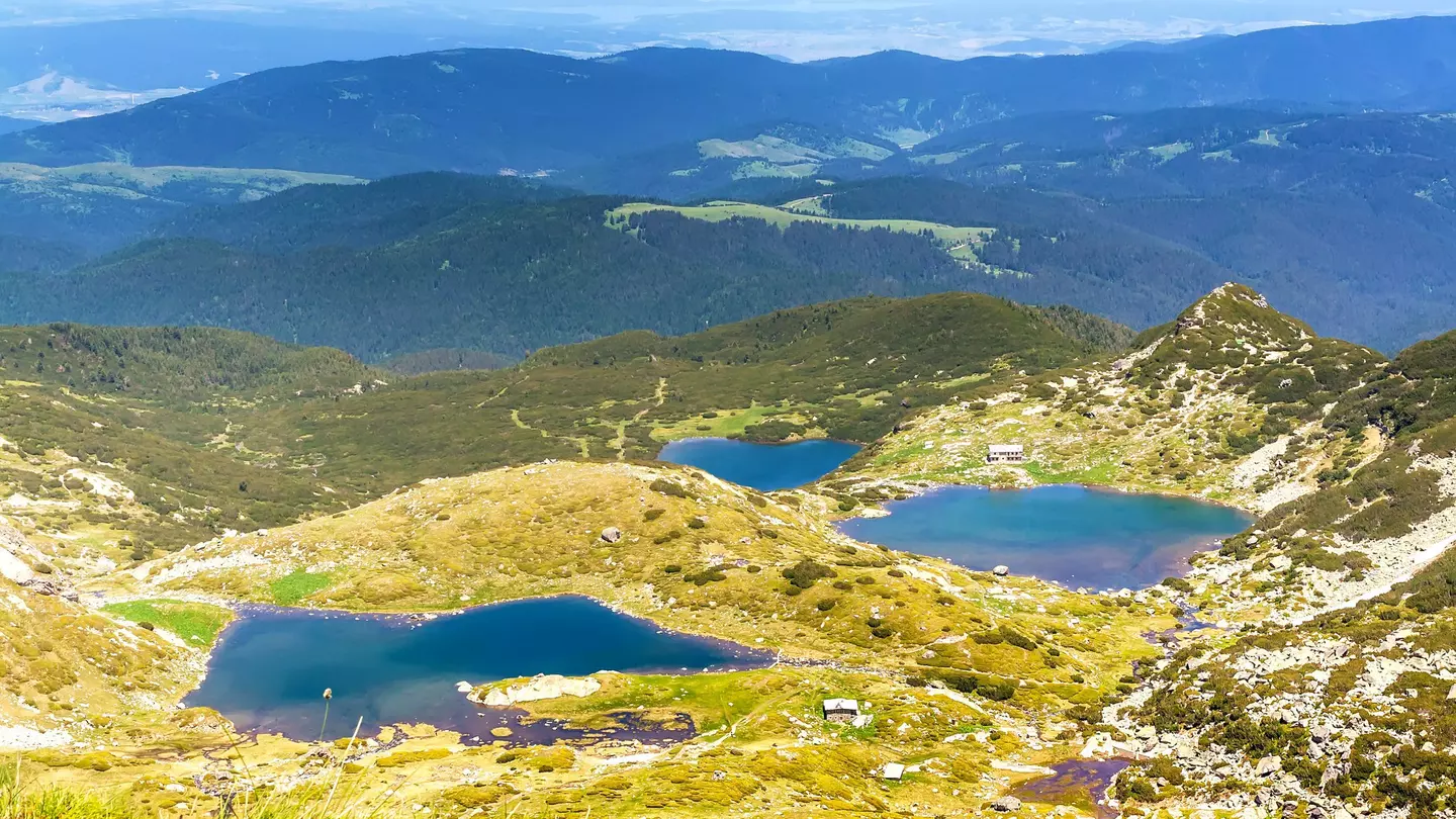 Find incredible views on a one-day hike in Seven Rila Lakes National Park. Kisa_Markiza / Getty Images