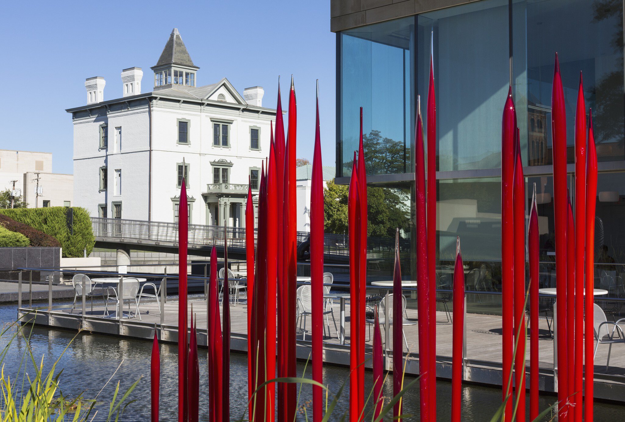 Dale Chihuly glass reed sculpture at the Virginia Museum of Fine Arts VMFA in Richmond, Virginia