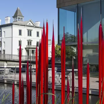 Dale Chihuly glass reed sculpture at the Virginia Museum of Fine Arts VMFA in Richmond, Virginia