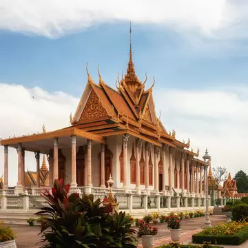 Royal Palace in Phnom Penh, Cambodia. Silver pagoda
