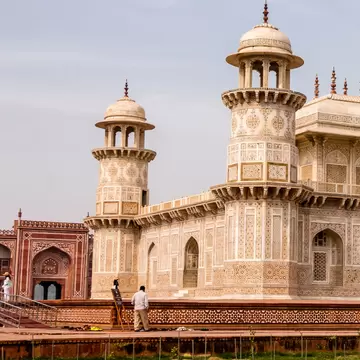 View of the Itimad-ud-Daulah in Agra, India.