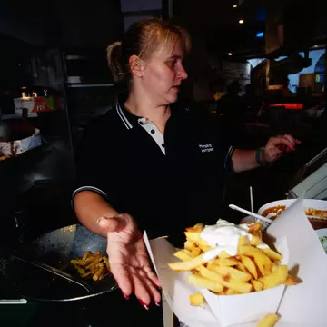 Maison Antoine in Brussels offers 29 sauces with its frites © Charlotte McDonald-Gibson/Lonely Planet