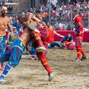 Nothing can quite prepare you for the reality of calcio storico in Florence © Megan Varner / Getty Images