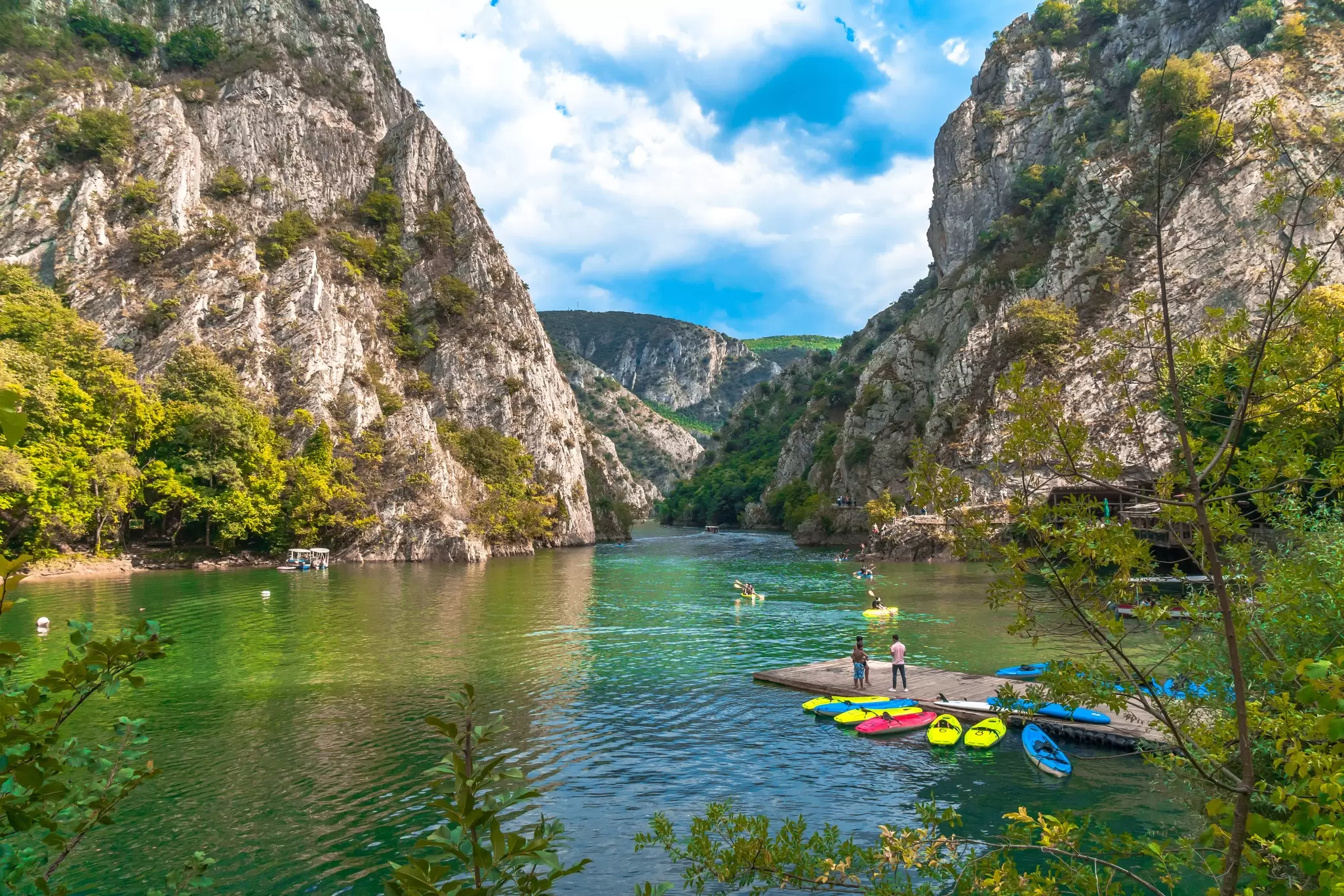 Canyon Matka southwest of Skopje, the capital of North Macedonia. NiglayNik / Shutterstock