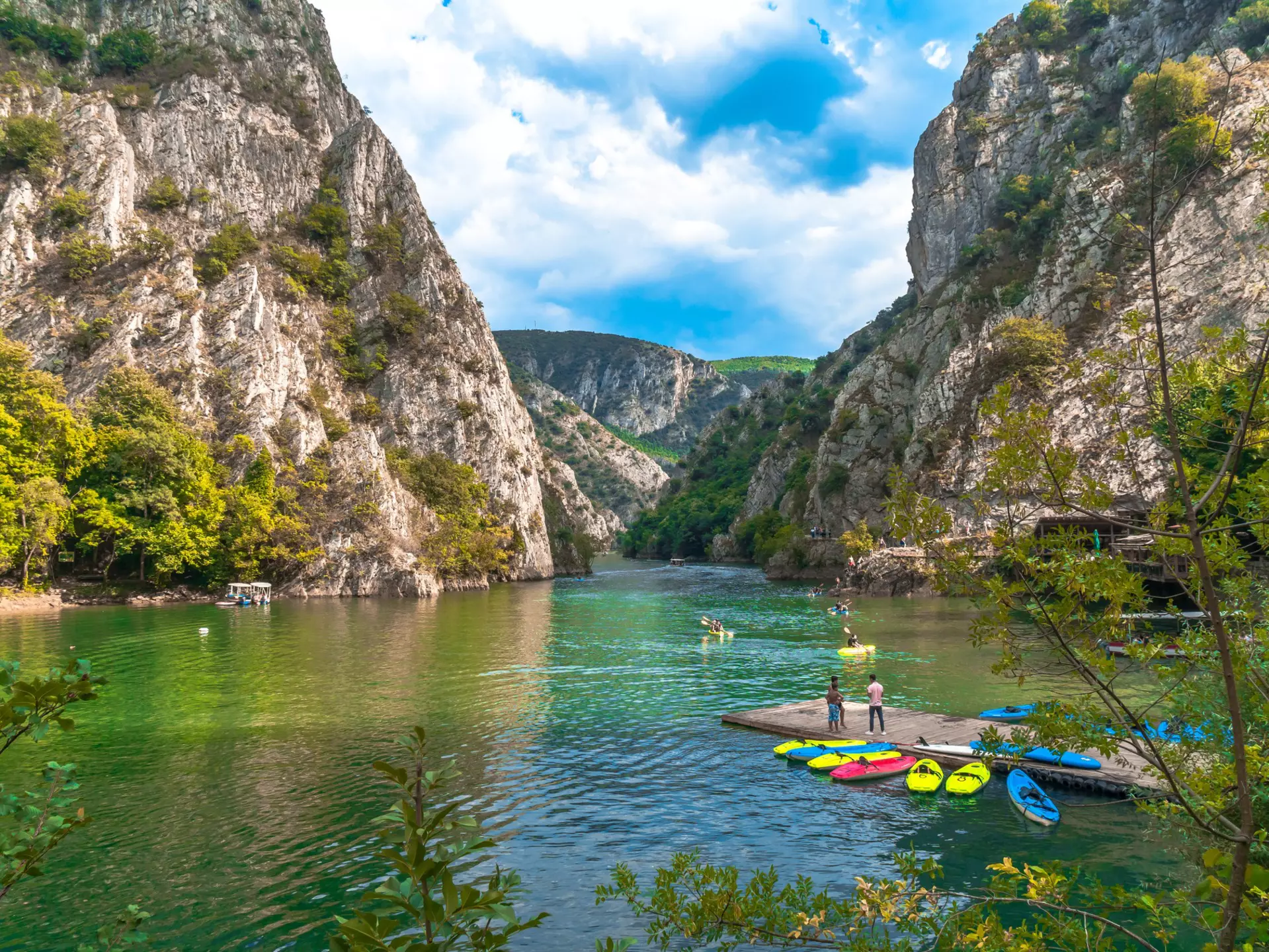 Canyon Matka southwest of Skopje, the capital of North Macedonia. NiglayNik / Shutterstock