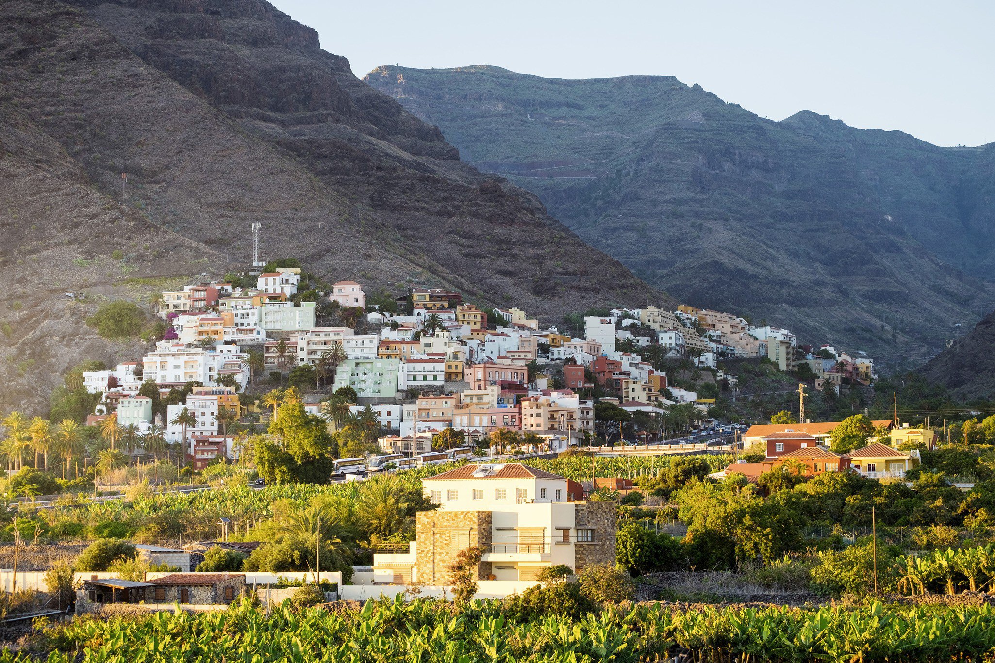 Canary Islands, La Gomera, Spain, Stian Klo, Sunset, Valle Gran Rey
The village of La Calera set at the foot of the mountains on La Gomera.