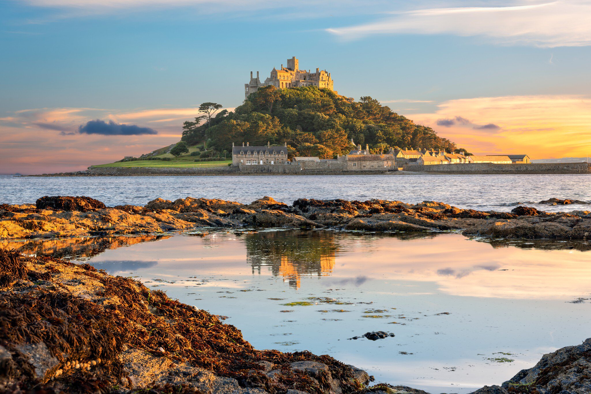 The walkway at St Michael mount