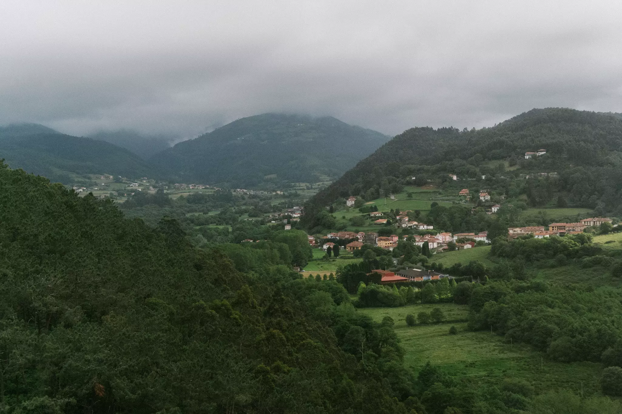 The view from the Costa Verde Express traveling from Luarca to Cudillero.