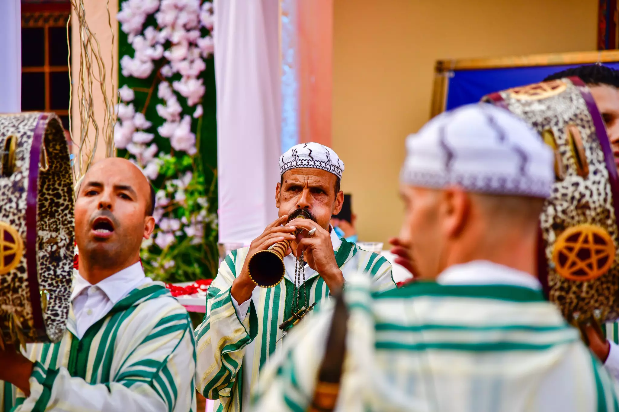 Men in traditional dress during the Cherry Festival in Sefrou. Ba koucha/Shutterstock
