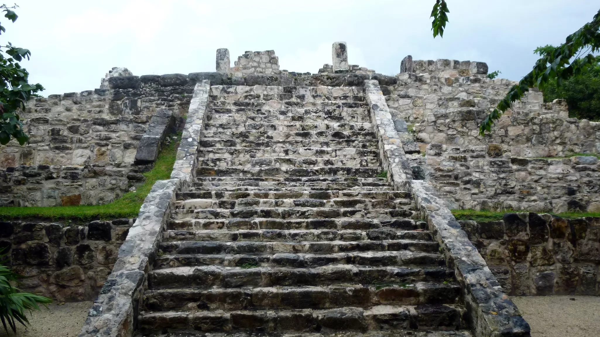 Pyramid at the San Miguelito archaeological site in Cancun