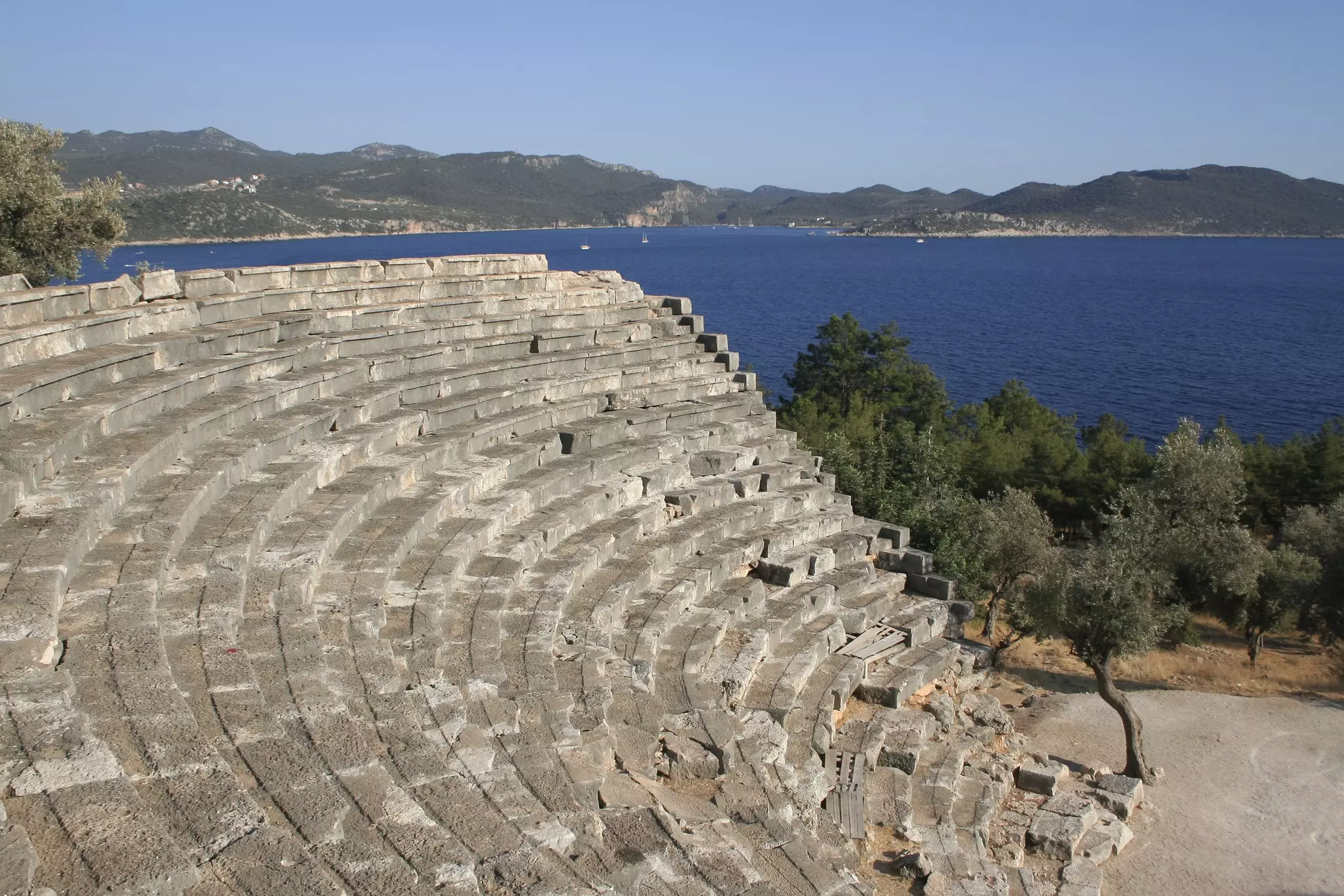 Antiphellos Theatre, Kas overlooking the sea