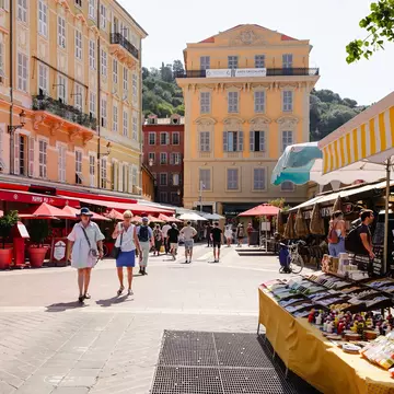 Markets and cafes in Nice, France. Cavan-Images/Shutterstock