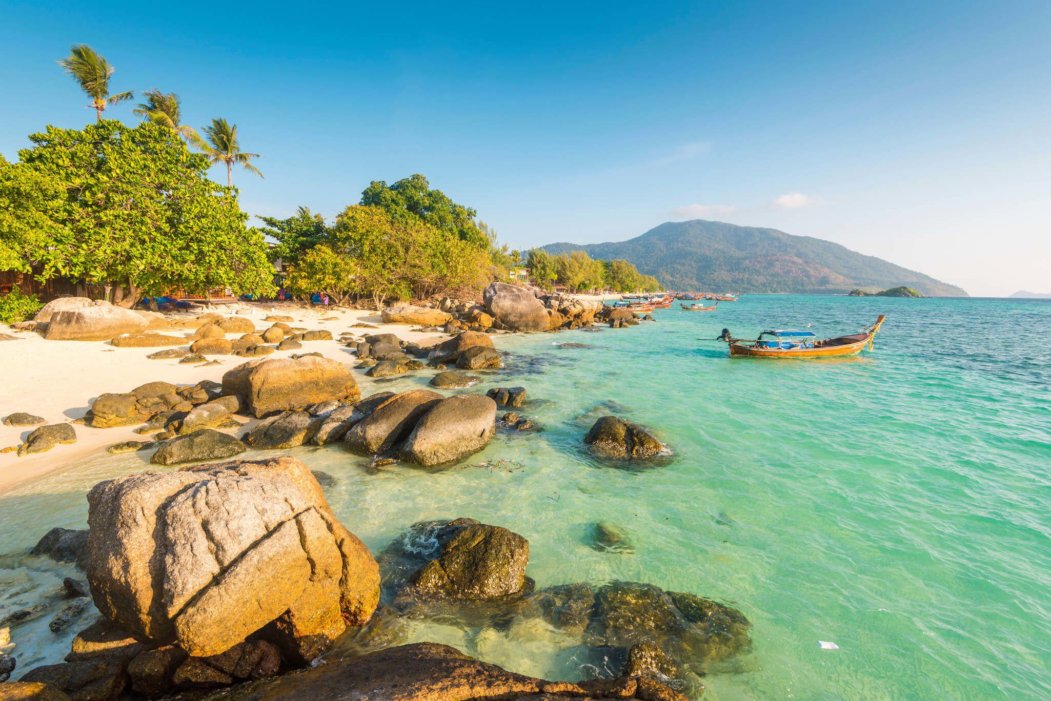 Sunrise Beach, Ko Lipe, Satun Province, Thailand. Coastal landscape.