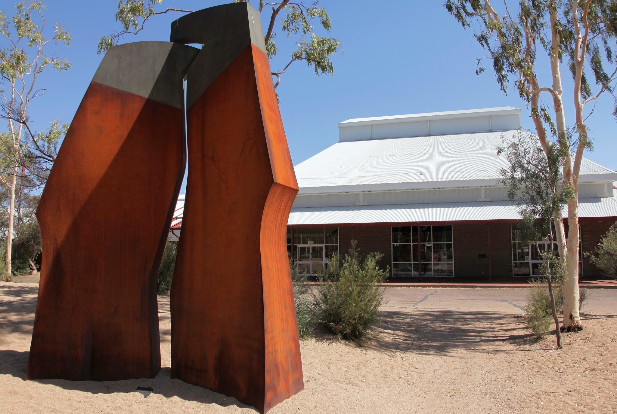 Sculpture by Trevor Weeks at Araluen Arts Centre, Alice Springs, Australia.