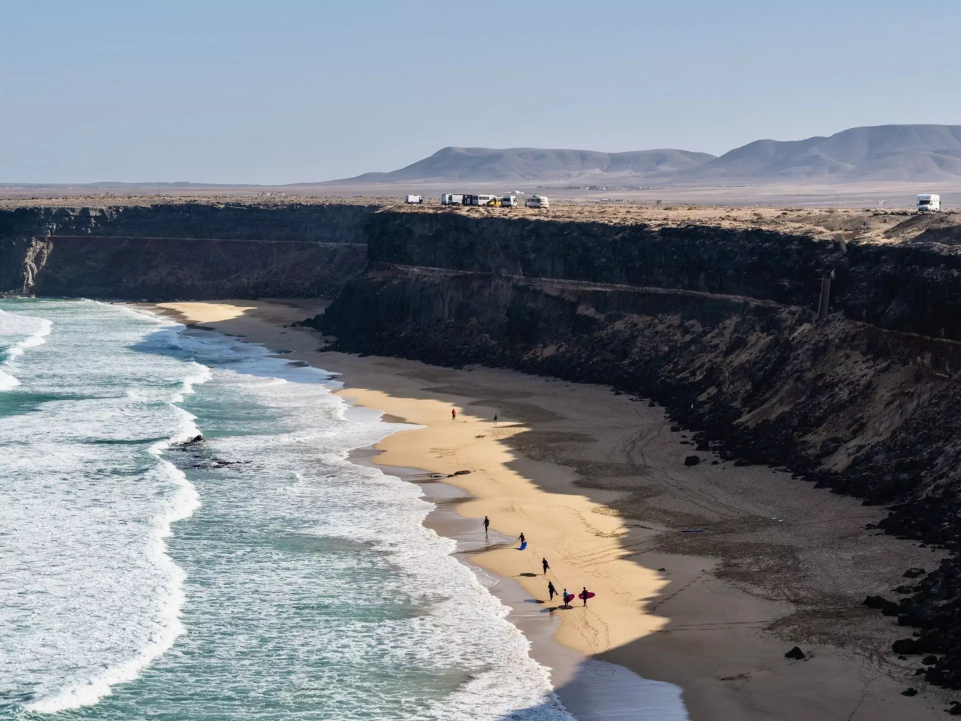 Many surfers rank the winter months as the top time to catch waves in the Canary Islands. Getty Images