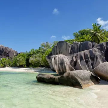Supernatural shapes guard the beach on this corner of La Digue in the Seychelles. Yamagiwa / Shutterstock