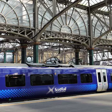 GLASGOW, SCOTLAND, UK - JULY 12, 2013: A ScotRail train at the platform at Queen Street station in Glasgow. Glasgow Central Station was opened on 31 July 1879.
arch, architecture, building, center, central, city, entrance, facade, glasgow, house, lines, mainline, old, people, platform, queen, railway, red, scotland, scotrail, scottish, sign, signal, station, street, tower, tracks, train, view, way