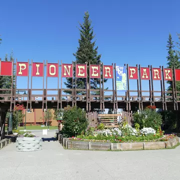 Fairbanks, Alaska, United States - July 30 2017: Pioneer Park entrance, popular tourist open air museum and city park  License Type: media  Download Time: 2024-02-14T02:18:13.000Z  User: FergalCo  Is Editorial: Yes  purchase_order:   