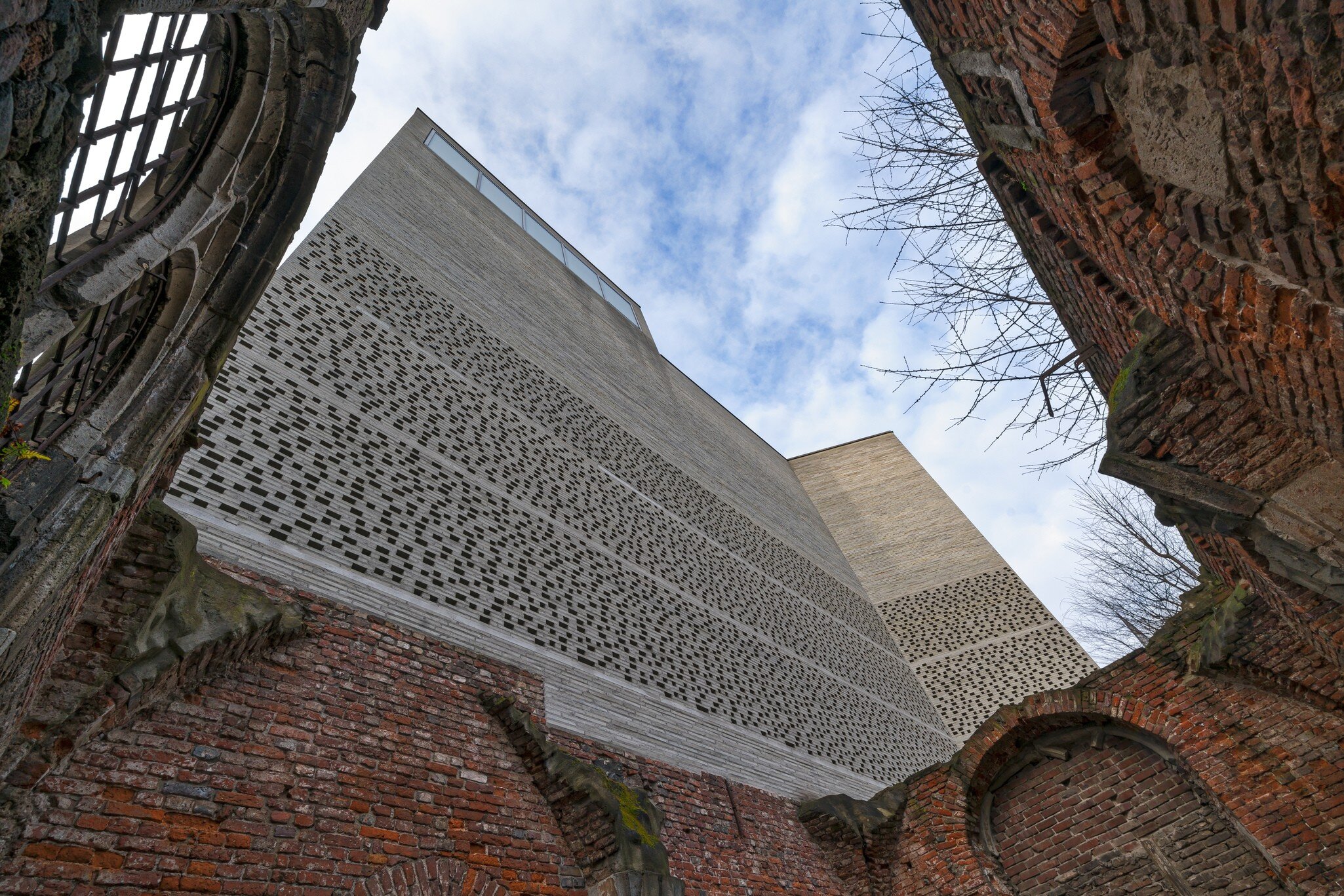 The exterior of the Kolumba Museum in Cologne, Germany.
