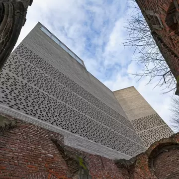 The exterior of the Kolumba Museum in Cologne, Germany.