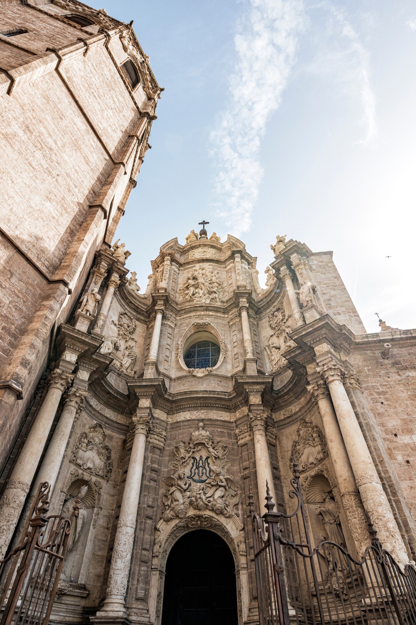 Entrance to the Miguelete Tower in the Catedral de Valencia in Valencia, Spain.