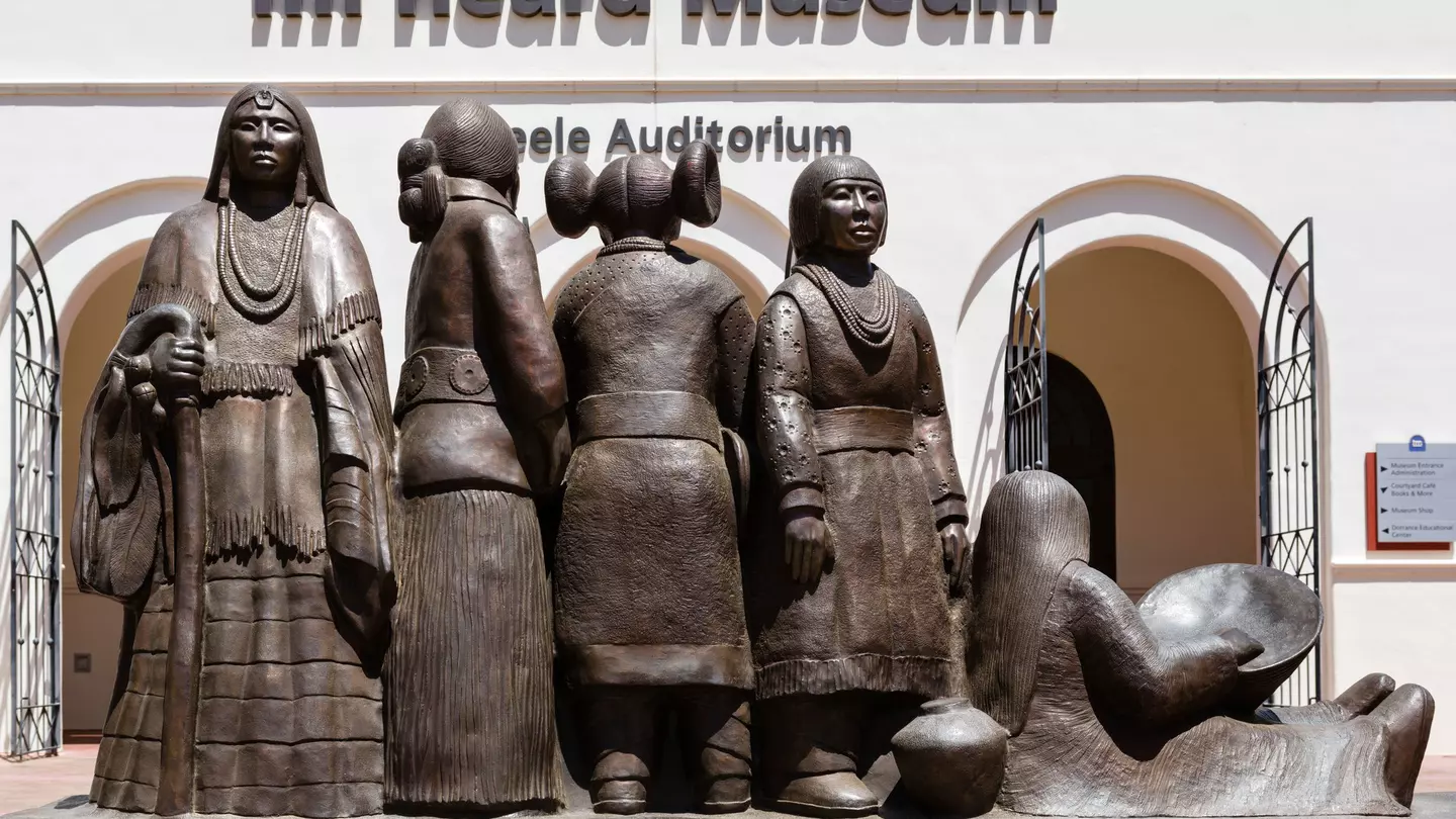 Statues outside the Heard Museum of Native Cultures and Art