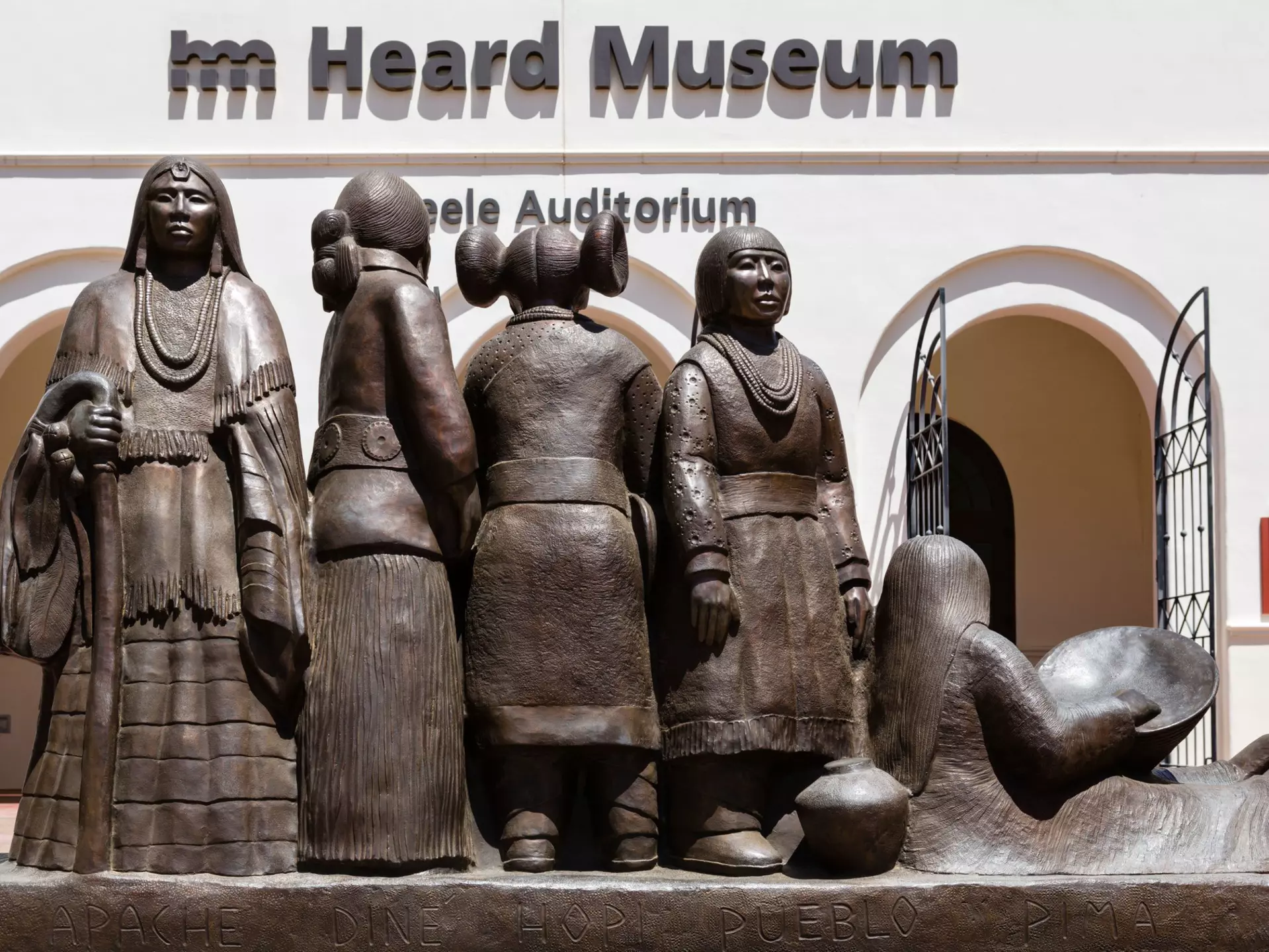 Statues outside the Heard Museum of Native Cultures and Art