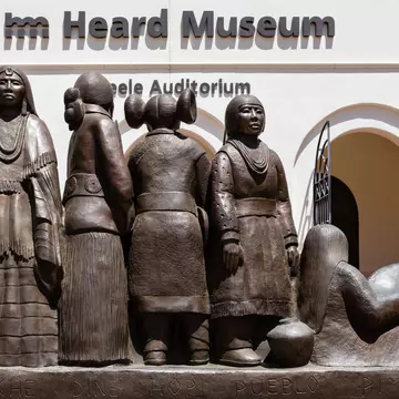 Statues outside the Heard Museum of Native Cultures and Art