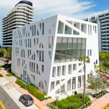 Aerial view of the Faena Forum in Miami, Florida.