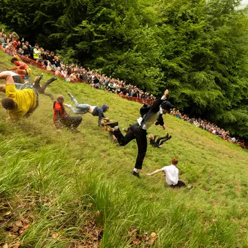 The 2025 Gloucestershire cheese rolling. Rupert Allen