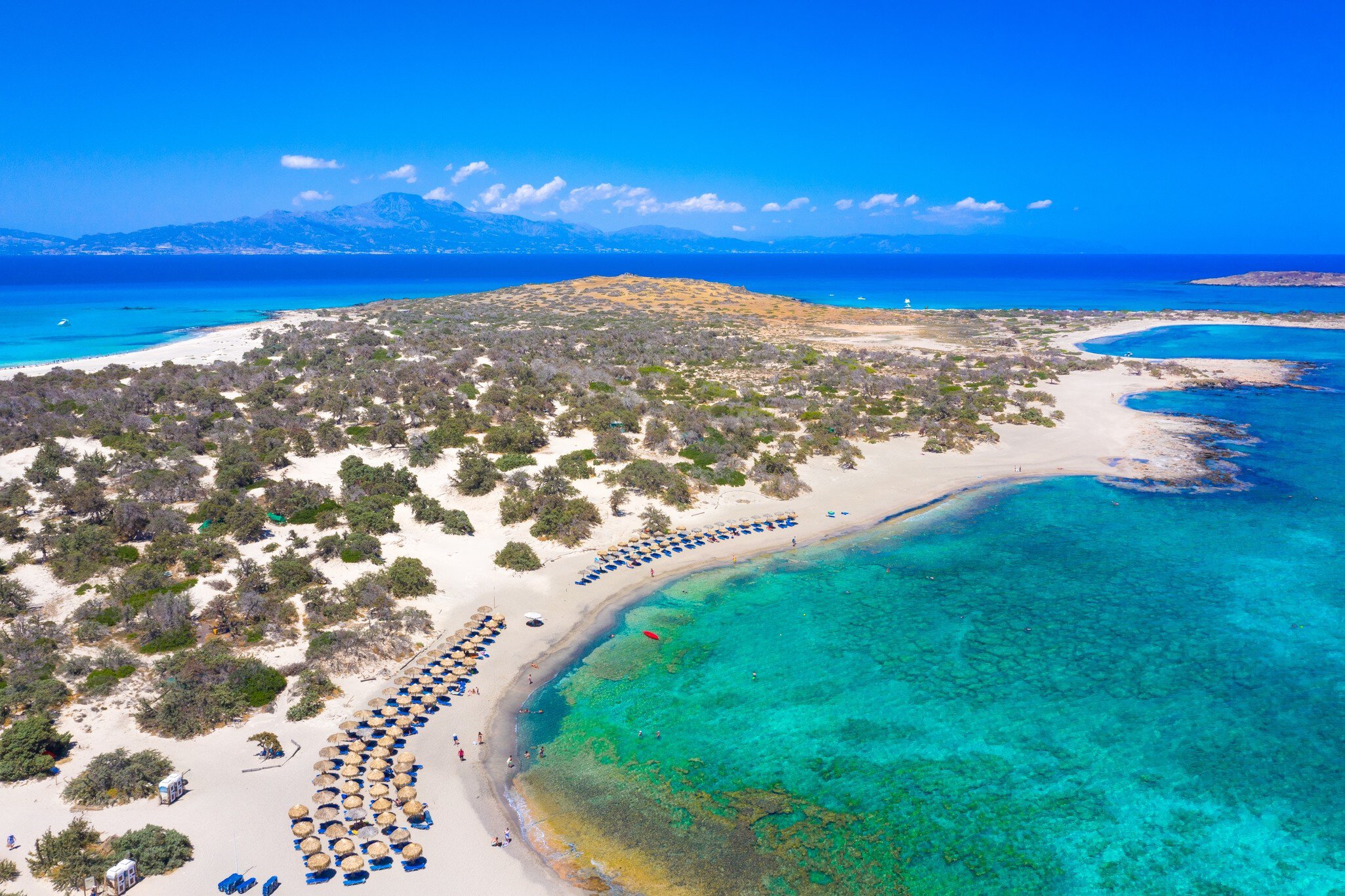 Exotic Chryssi island at the south of Crete, with the amazing Golden Beach, Greece; Shutterstock ID 2084304211; your: Barbara Di Castro; gl: 65050; netsuite: digital; full: poi
