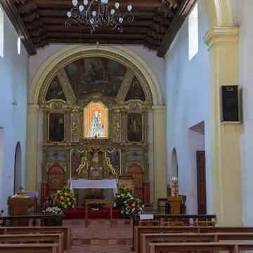 SEA OF CORTEZ, BAJA CALIFORNIA, MEXICO - 2015/02/18: The interior of the Jesuit Mission built in 1697 in Loreto in Baja California, Mexico. (Photo by Wolfgang Kaehler/LightRocket via Getty Images)